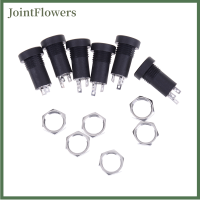 JointFlowers 2pcs 3.5MM AUDIO JACK SOCKET 3 POLE Black STEREO SOLDER PANEL MOUNT with nuts