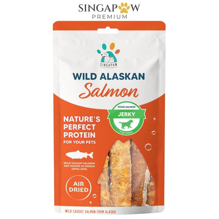 [Free Gift] Singapaw Wild Alaskan Prime Salmon Jerky 70g / Dog treats