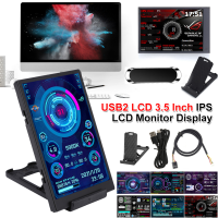 2LCD USB 3.5นิ้ว USB มอนิเตอร์ LCD IPS มินิหน้าจอแอลซีดีจอภาพ IPS จอแสดงผลย่อยสำหรับคอมพิวเตอร์พีซีราสเบอร์รี่ Pi