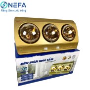 Đèn sưởi nhà tắm 3 bóng Nefa NFS68-3 - Bảo hành 24 tháng