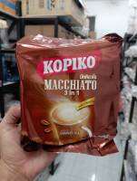 KOPIKO MACCHIATO -- โกปิโก้ มัคคิอาโต (เอสเพรสโซ &amp; นม) -- กาแฟปรุงสำเร็จชนิดผง (24 g. x 7 ซอง) -- *** ซื้อ 3 packs แถมแก้ว ***