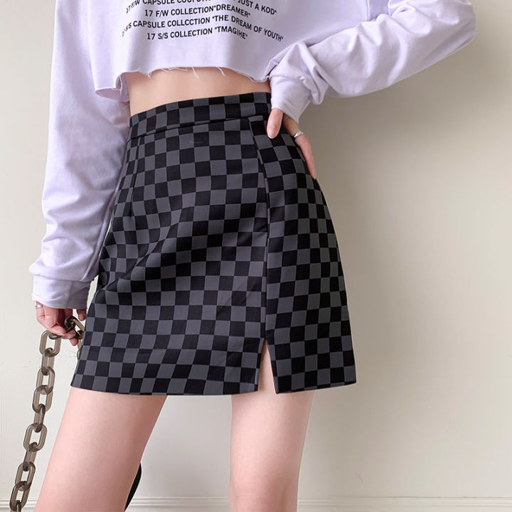 Black and white checkered hotsell skirt 5xl