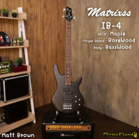 Matrixss เบสไฟฟ้า Electric ฺBass รุ่น IB-4 Brown + สายสะพาย + สายแจ็ค