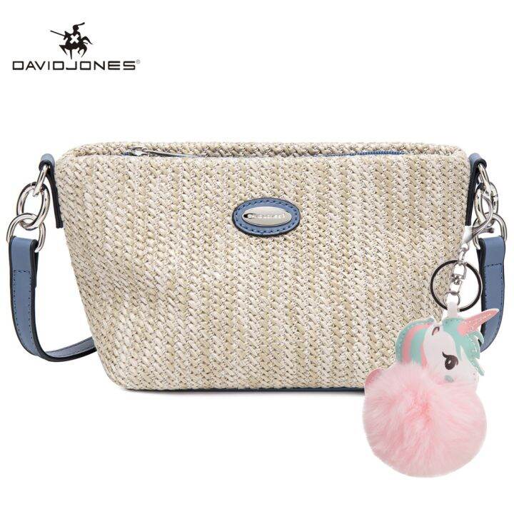 David jones Paris women woven straw bag crossbody bag Lazada PH