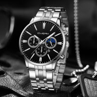 CUENA 2022 New Fashion Mens Watches with Stainless Steel Top nd Luxury Sports Waterproof Quartz Watch Men Relogio Masculino