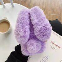 [Electronic film] Warm Plush Bunny Case สำหรับ Xiaomi 11T Redmi Note 11E กระต่าย Fluffy Cover POCO M5 M5s 10C 10 11 Pro 5G โทรศัพท์