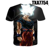 latest mens T-shirt 3D printing hip hop style seven dragon ball pattern 3D printing quick drying T-shirt