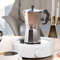 ?[พร้อมส่งมีปลายทาง]?กาต้มกาแฟสด Moka Pot มอคค่าพอท หม้อชงกาแฟ เครื่องชงกาแฟ อลูมิเนียม Moka Pot Stove Top Coffee Maker