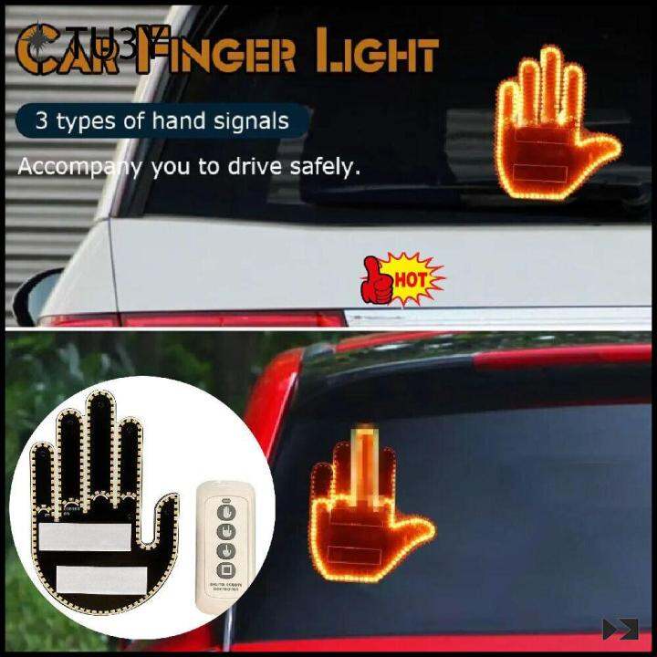 TU3Y Remote Control Car Middle Finger Light Decorative Lights LED