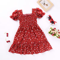 HE Hello Enjoy Girls Dresses Baby Girls Toddler Kid Clothes Spring Summer Long Sleeve Wedding Princess Pageant Flowers Red Dress