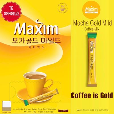 กาแฟเกาหลี กาแฟแม็กซิม Maxim Mocha Gold Mild Coffee Mix ขนาด12กรัม/1ซอง (ราคาต่อ5ซอง และ10ซองนะคะ)