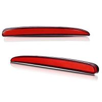 2 Pair Car LED Rear Bumper Fog Lamp Brake Light Dynamic Turn Signal Reflector for Honda Civic Type R 2016-2018