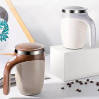 Automatic Stainless Steel Rotating Blender Smart Travel Mug Office Home Coffee Mixing Cup - Stirring Mug Household