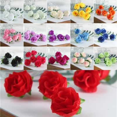 【cw】 50PCS/lotSilk RoseHead Artificial Little Bud Wedding DecoratedFake Foam Flowers Cheap 【hot】