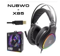 หูฟังเกมมิ่ง NUBWO X85 เสียง 7.1 VIRTUAL SURROUND SOUND    รุ่นใหม่  หูฟังคอม หูฟัง RGB ประกันศูนย์ 2 ปี ใส่สบาย เสียงดี ไมค์โดน