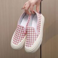 CODyx648 Summer Breathable Womens Shoes Japaness Fashion Girls Canvas Shoes Comfortable Slip-on Lazy Casual Shoes Stylish Lightweight Girls Shoes