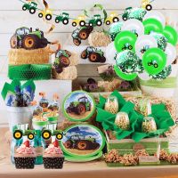 【YF】 1Set Theme Happy Birthday Balloons Tractor Construction Decoration