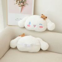 Hot Sanrioed Anime Figure Cinnamoroll การ์ตูนน่ารัก Plushie ตุ๊กตารถอุปกรณ์เสริมหมอน Plush คอหมอน Lumbar Cushion