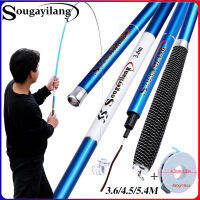 Sougayilang Fishing Rods คันเบ็ดสำหรับตกปลา Rods 2.7M 3.6M 4.5M 5.4M กล้องส่องทางไกลแบบพกพาตกปลา Rod UL คาร์บอนไฟเบอร์ตกปลา Rod ตกปลา