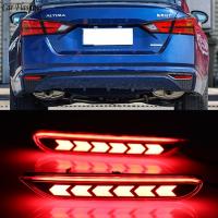 1Pair Multi function Car LED Reflector Lamp Rear Fog Lamp Tail Rear Bumper Light Brake Light For Nissan Teana Altima 2019 2020