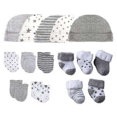 ►▦ Conjunto de chapéu e luvas meias bebé menino menina chapéus macios adereços fotográficos casuais touca infantil moda outono inverno