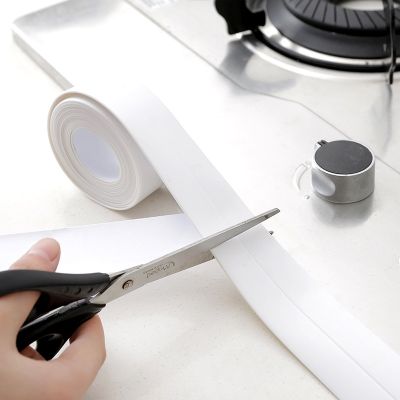 【YF】 3.2M Durable Use PVC Material Kitchen Bathroom Wall Sealing Tape Gadgets Waterproof Mold Proof Adhesive