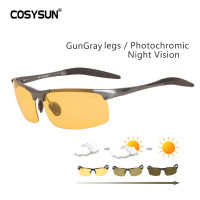 Men Aluminium Photochromic Sunglasses Men Safe Driving Goggle Polarized Sunglasses Mens Car drivers Glasses Day Night Vision