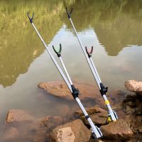 Fish Rod Stand Bracket Angle Adjustable Fishing Rods Holder 1.5M 1.7M 2.1M 2.4MTelescoping Fishing Tool Hand Rod Holder