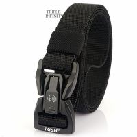 2023 Metal Quick Release Pluggable Buckle Belts For Men Wear-resistant Nylon Tactical Belt 2.5cm Width Outdoor Work Belt Hunting