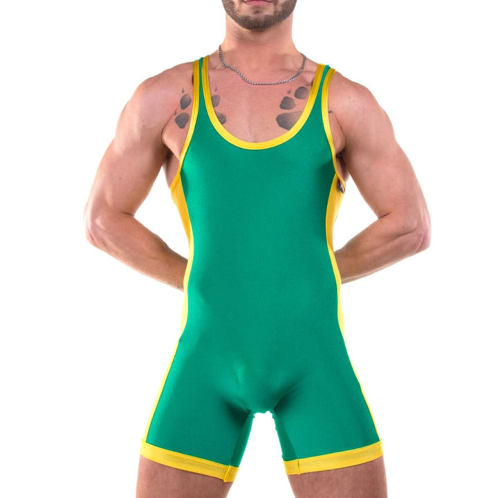 Men's Singlet Wrestling Suit Gym Training Wrestling Singlets Men's ...