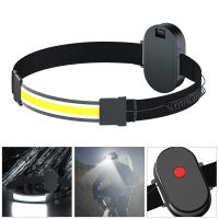 3โหมด COB Floodlight ไฟหน้า LED Soft Light Strip ไฟหน้าแคมป์ปิ้งล่าสัตว์ไฟฉาย Night Running Fishing LED Light