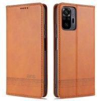 สำหรับ Xiaomi Redmi Note 10 Pro/note 10 Pro Max เคสหนังพลิกได้แม่เหล็กสุดหรูกระเป๋าสตางค์หรูหราฝามีขาตั้งวินเทจช่องเสียบการ์ด