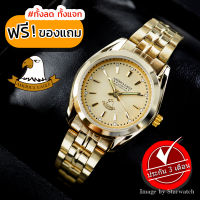 AMERICA EAGLE Watch นาฬิกาข้อมือผู้หญิง สายสแตนเลส รุ่น AE008L – GOLD/GOLD