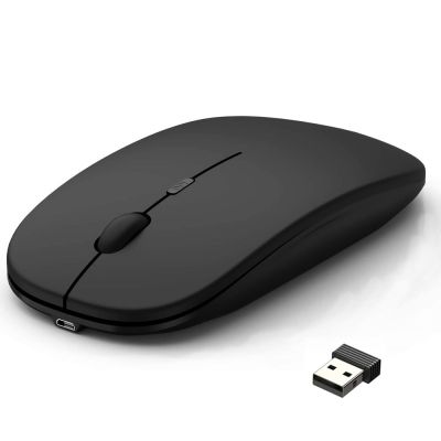 Wireless Rechargeable Mouse for Laptop Computer PC   Slim Mini Noiseless Cordless Mouse  2.4G Mice for Home/Office Adhesives Tape