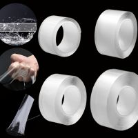 ♗✤♚ 1/2/3/5M Transparent Ultra-strong Double Sided Tape Nano Self-Adhesive Tape No Trace Kitchen Bathroom Reusable Tape Glue Sticker