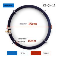 Koi แหวนเติมอากาศแหวนโลหะแฟชั่นบ่อปลาจานฟองอากาศให้ออกซิเจนสำหรับท่อยาวทำฟองละเอียดแบบนาโนหินแผ่นอ๊อกซิเจนเส้นผ่านศูนย์กลาง15ซม.