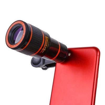 Universal Mobile Phone Telephoto Lens 12X Zoom HD Telescope Telephoto Mobile Phone Camera Lens with Clip