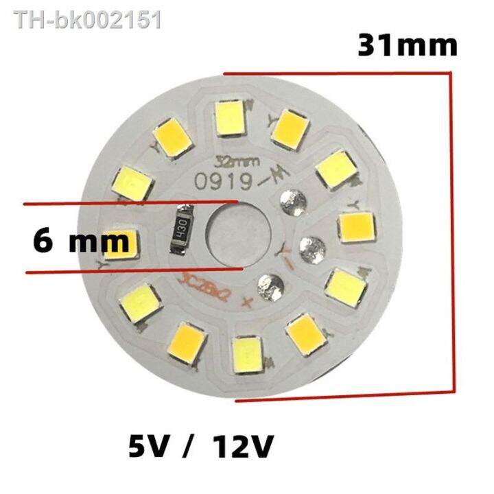 1-5-10pcs-3w-2835-lamp-beads-dc5v-12v-led-light-board-two-color-light-source-31mm-white-warm-white