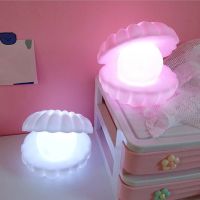 AX6FSPZ Creative Romantic Streamer Shell Pearl Xmas Gift Mermaid Fairy-tale Light Home Decoration Bedside lamp Night Lights