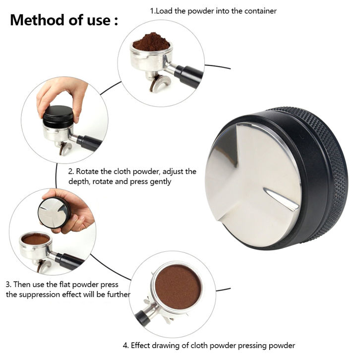 coffee-tamper-แทมเปอร์-ที่อัดกาแฟ-แทมเปอร์มาการอง-อุปกรณ์สำหรับกาแฟ-ที่อัดกาแฟเครื่องชงกาแฟสด-ที่กดกาแฟสเตนเลส-coffee-tamper-51-53-58-mm-กันลื่น