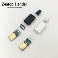 2Sets DIY USB 3.1 Gold / Nickel Plated OTG USB3.1 Type C 5P Male Plug Welding USB-C Repair Cable Charger Connector for Phone