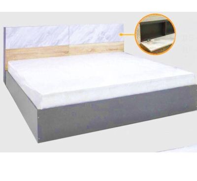 เตียงนอน HAVANA 5 ฟุต // MODEL : B-5-MARBLE ดีไซน์สวยหรู สไตล์เกาหลี หัวตรง หัวเตียงเปิดเก็บของได้ สินค้ายอดนิยมขายดี แข็งแรงทนทาน ขนาด 160x219x87 Cm