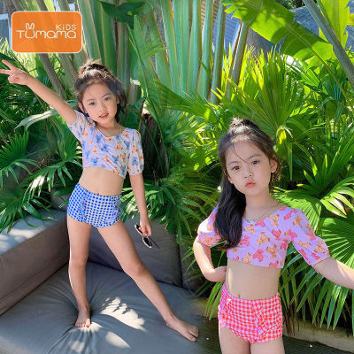 Tumama KIds New Korean version cute kids swimsuit girls split swimsuit hot spring baby middle and child princess swimsuit
