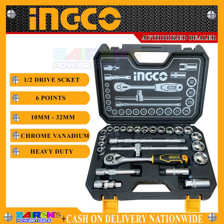 45PCS HEAVY DUTY 1/4 DRIVE SOCKET SET INGCO PROFESSIONAL TOOLS HEAVY DUTY Lazada PH