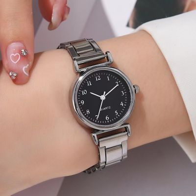 【July hot】 female student Korean version simple and exquisite dial retro steel belt all-match girl Mori leisure casual quartz watch