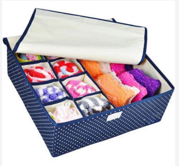 2 in 1 Foldable Collapsible Underwear Storage Bra Panties Organizer Box