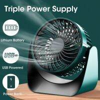 【CW】 USB Rechargeable Fans Offic Outdoor Car Dormitory Cooling Mute Table 360° 3-Speed Wind Adjustment