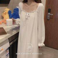 【HOT PRODUCTS 】INS ashion Comfortable Victorian Retro Style Vintage Long Sleeve lace Nightgown Sleepwear Pajamas Dress Baju Tidur Selesa SW11