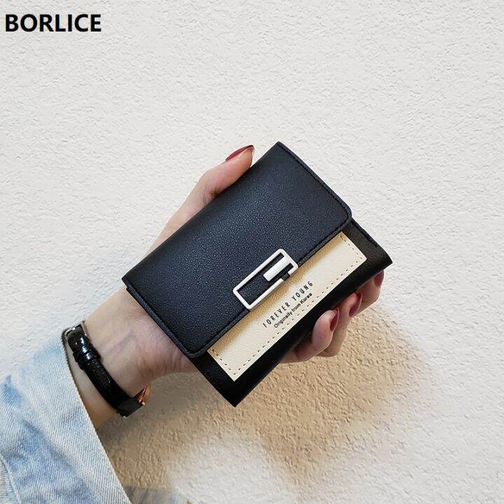 PU Leather Women Wallet Hasp Small and Slim Coin Pocket Purse