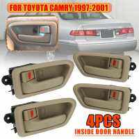 4ชิ้นสีเบจภายในมือจับประตูภายในสำหรับ Toyota Camry 1997 1998 1999 2000 2001 69205AA010E0 69277-33020 69278-33020